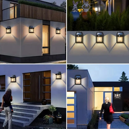 Solar Motion Sensor Wall Light, Outdoor Security Light, Garden and Fence Lighting