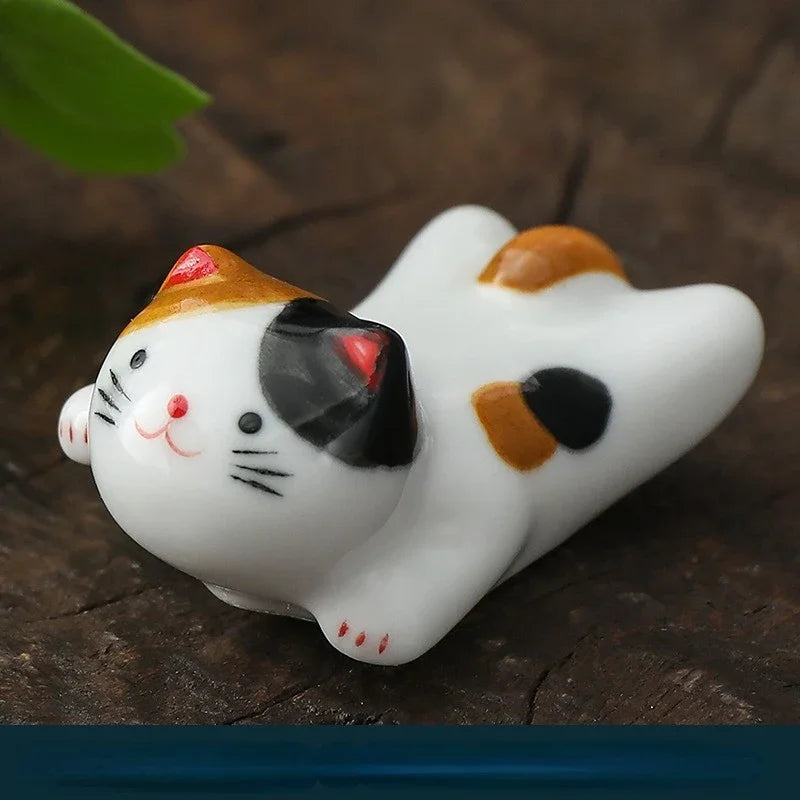 Ceramic Chopstick Holder, Chopstick Rest Set, Handmade Tableware Accent