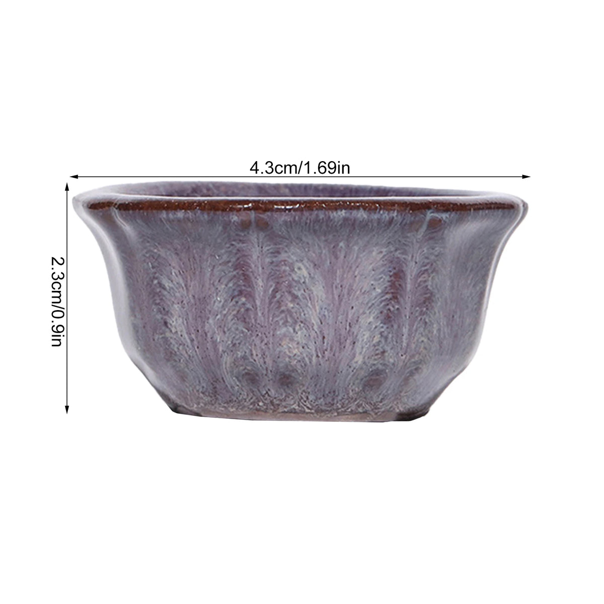 Mini Succulent Planter Pot, Small Plant Pot, Ceramic Desk Pot for Cacti and Herbs