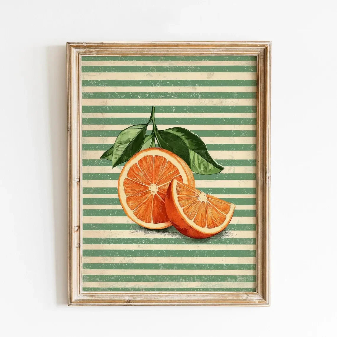 Orange Fruit Wall Art Print, Kitchen Poster, Citrus Botanical Decor for the Dining Room