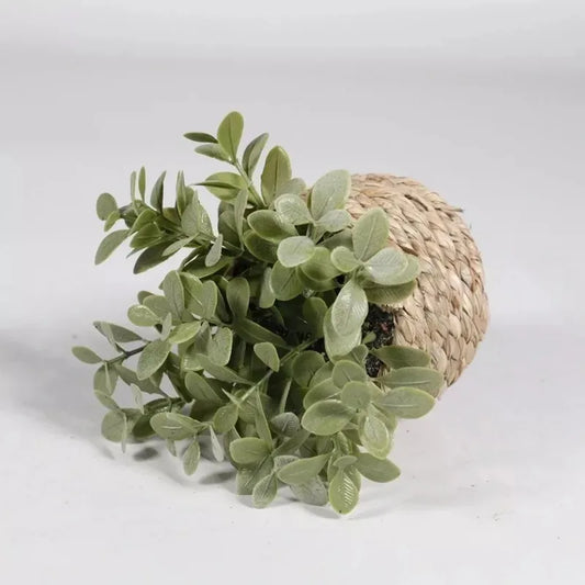 Artificial Eucalyptus Potted Plant, Fake Plant in Pot, Faux Greenery for Desk and Shelf