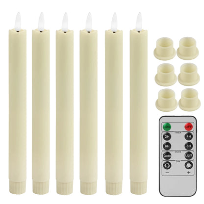 LED Flameless Taper Candles, Battery Operated Candlesticks, Flickering Dinner Candles