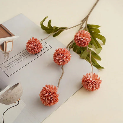 Artificial Autumn Chrysanthemum, Faux Flower Stems, Fall Table and Vase Decor