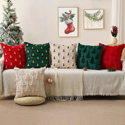 Seasonal Throw Pillow Covers, Faux Fur Cushion Cases, Autumn and Winter Sofa Accent