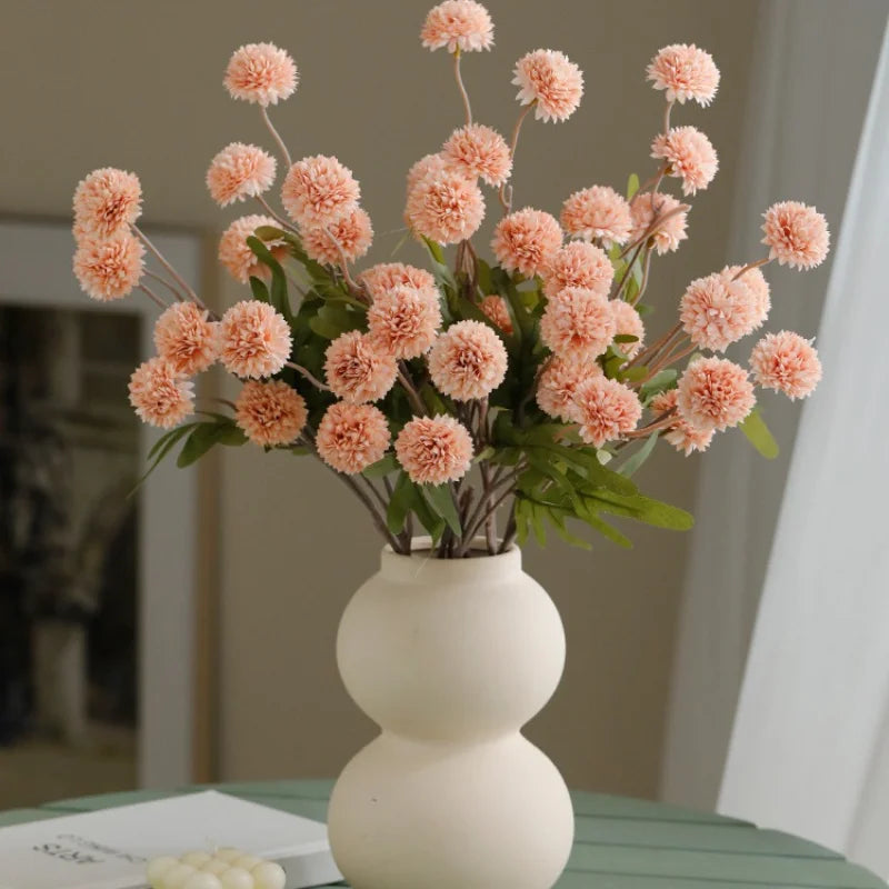 Artificial Autumn Chrysanthemum, Faux Flower Stems, Fall Table and Vase Decor