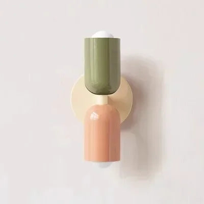 Macaron Wall Sconce, Bedside Wall Light for Bedroom, Modern Nordic Wall Lamp