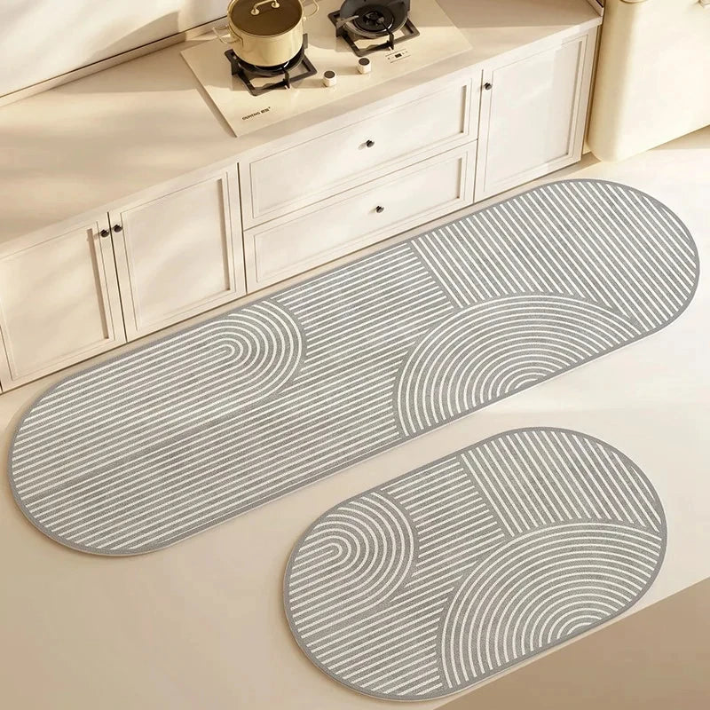 Kitchen Floor Mat, Absorbent Kitchen Runner Rug, Non-Slip Washable Anti-Fatigue Mat