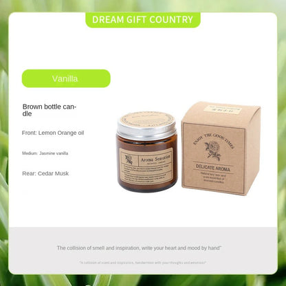 Aromatherapy Candle, Scented Glass Jar Candle, Slow Burning Home Fragrance