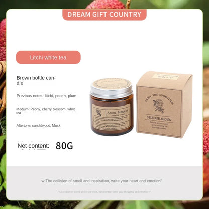 Aromatherapy Candle, Scented Glass Jar Candle, Slow Burning Home Fragrance