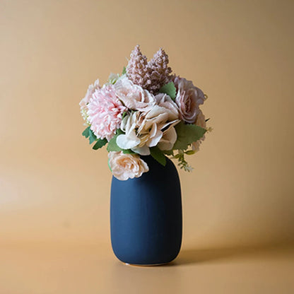 Nordic Ceramic Vase, Matte Flower Vase, Minimalist Decor for Shelf and Mantel
