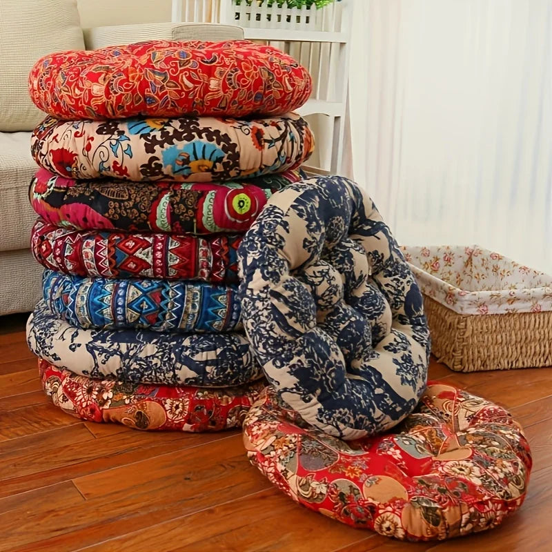 Round Floor Cushion, Tatami Seat Pad, Meditation Cushion for Living Room Floors