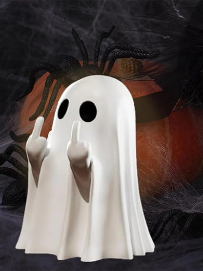 Small Ghost Statue Decoration, Novelty Figurine, Halloween Shelf and Mantel Accent