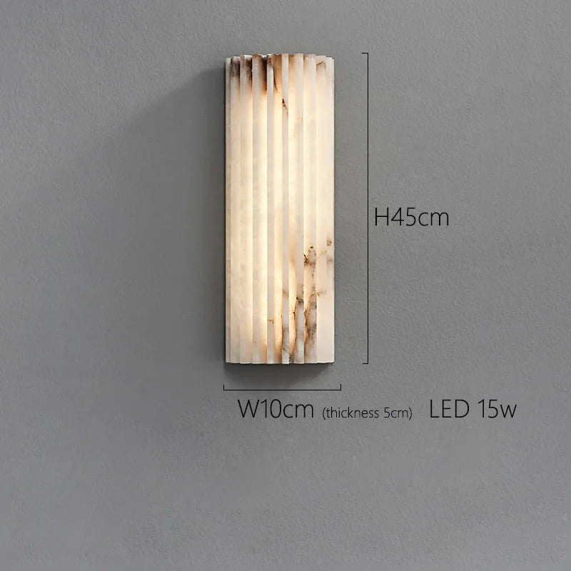Spanish Marble Wall Lamp, Marble Wall Sconce, Warm Fixture for Bedside and Hallway