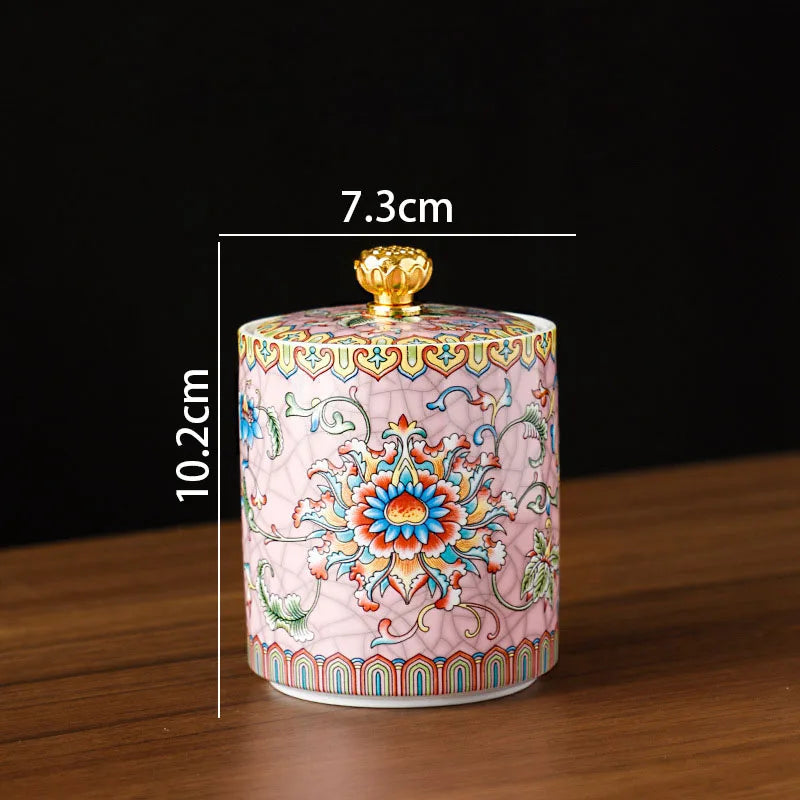 European Ceramic Storage Jar, Kitchen Canister with Lid, Pantry Storage Container