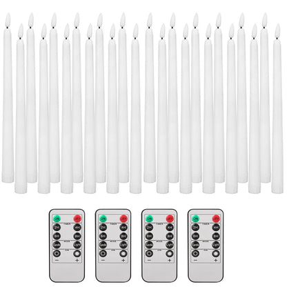 LED Flameless Taper Candles, Battery Operated Candlesticks, Flickering Dinner Candles