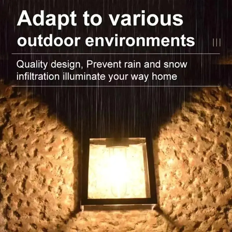 Solar Motion Sensor Wall Light, Outdoor Security Light, Garden and Fence Lighting