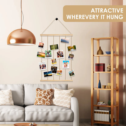 Hanging Photo Display Holder, Picture Display Rack, Wall Decor for Photos and Prints