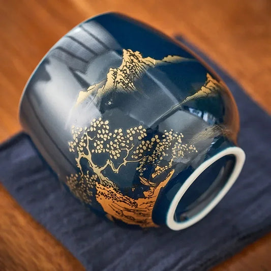 Ceramic Tea Cup, Japanese Master Mug Tea Bowl, 180ml Handmade Glazed Cup