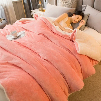 Wool Throw Blanket, Woven Bed Throw, Warm Natural Layer for Sofa and Bedroom
