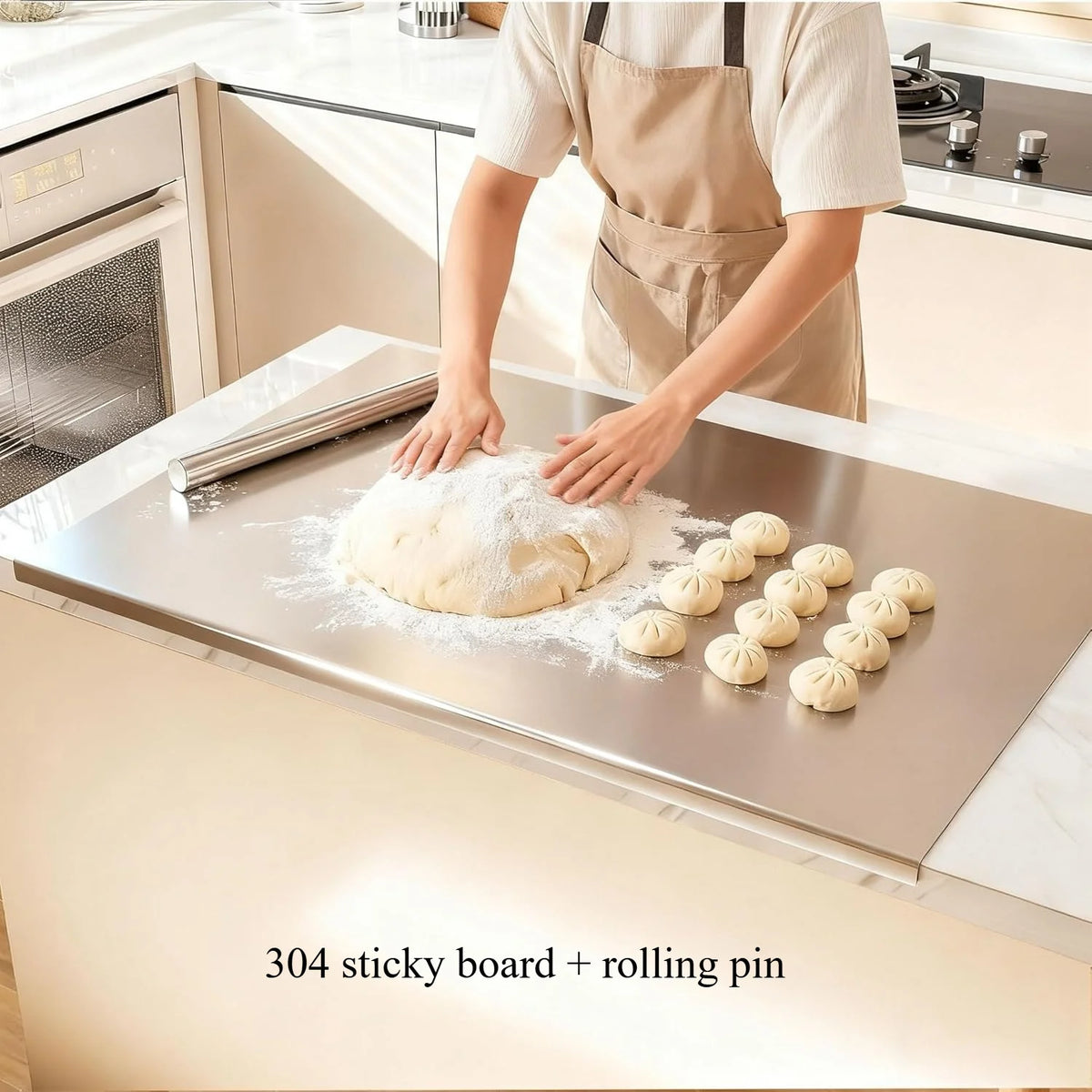 Stainless Steel Cutting Board, Chopping Board, 304 Steel Kitchen Prep Board