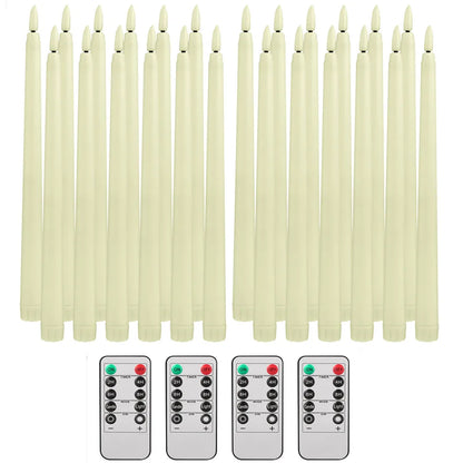LED Flameless Taper Candles, Battery Operated Candlesticks, Flickering Dinner Candles