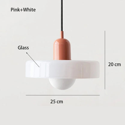Bauhaus Glass Chandelier, Modern Dining Room Pendant Light, Nordic Ceiling Fixture