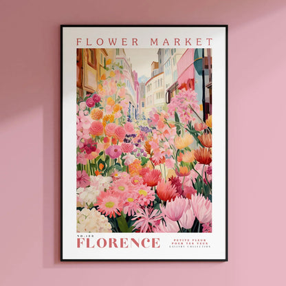 Amsterdam Flower Market Print, Floral Wall Art Poster, Botanical Decor for Living Room