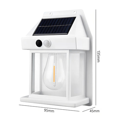 Solar Motion Sensor Wall Light, Outdoor Security Light, Garden and Fence Lighting