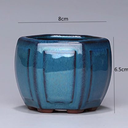 Ceramic Garden Planter Pot, Indoor Plant Pot, Glazed Flower Pot with Drainage Hole