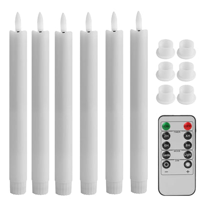 LED Flameless Taper Candles, Battery Operated Candlesticks, Flickering Dinner Candles