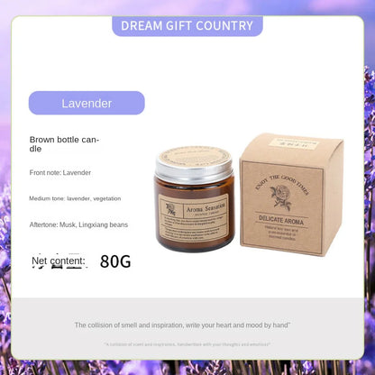 Aromatherapy Candle, Scented Glass Jar Candle, Slow Burning Home Fragrance