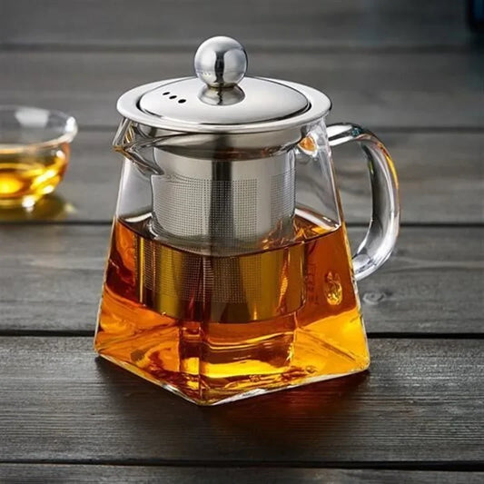 Glass Teapot with Infuser, Loose Leaf Tea Pot, Heat Resistant Borosilicate Server