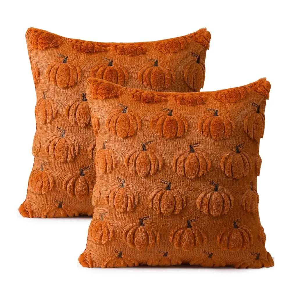 Seasonal Throw Pillow Covers, Faux Fur Cushion Cases, Autumn and Winter Sofa Accent
