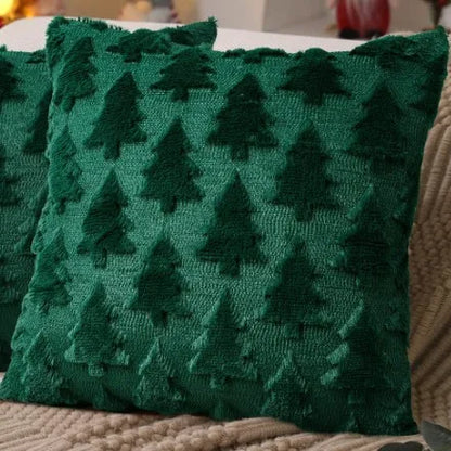 Christmas Knitted Cushion Cover, Festive Throw Pillow Case, Holiday Sofa Accent