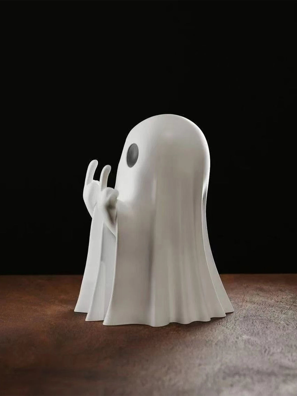 Small Ghost Statue Decoration, Novelty Figurine, Halloween Shelf and Mantel Accent