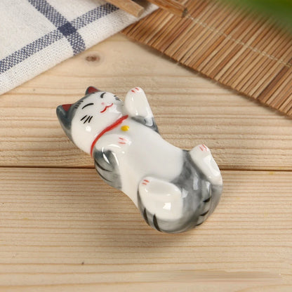 Ceramic Chopstick Holder, Chopstick Rest Set, Handmade Tableware Accent