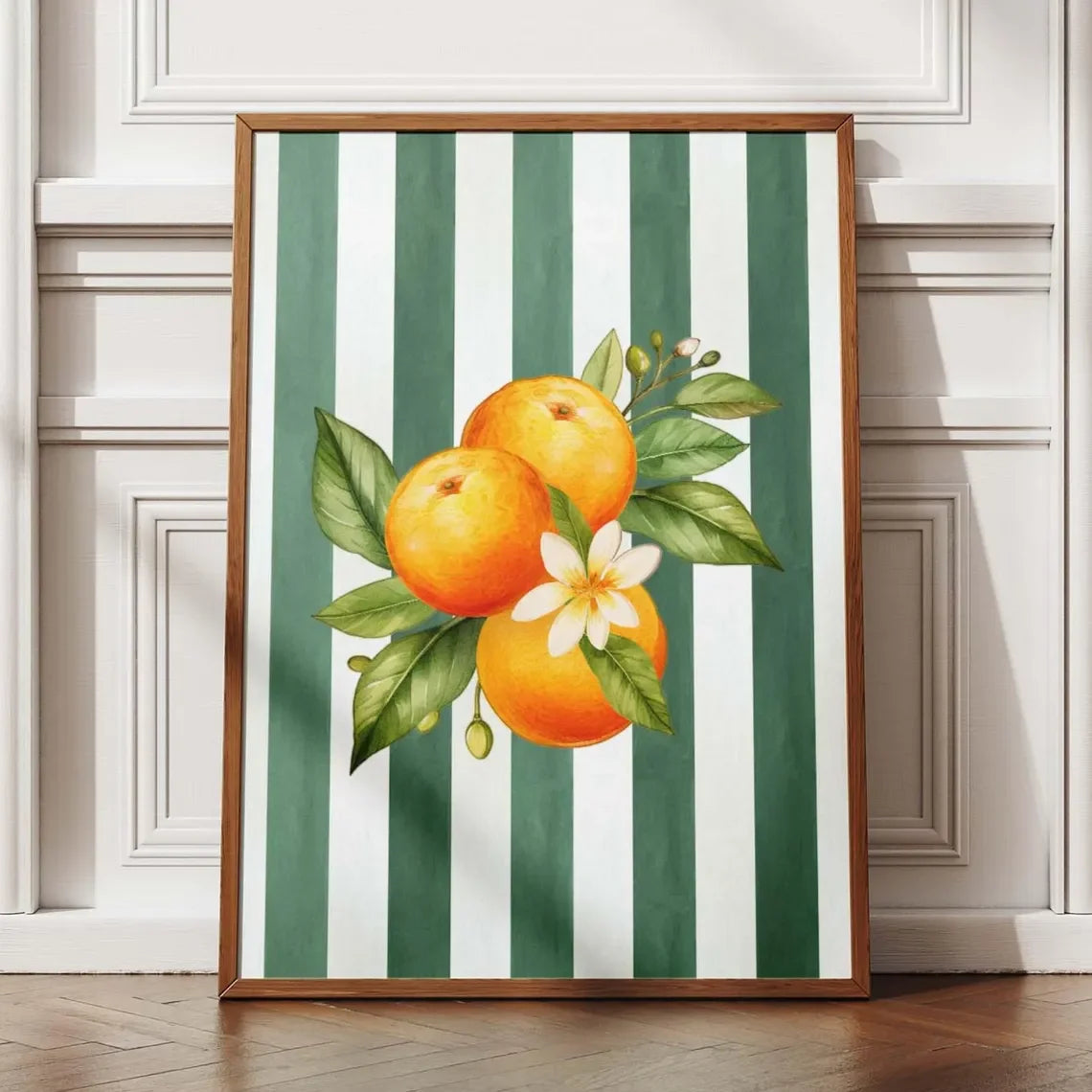 Orange Fruit Wall Art Print, Kitchen Poster, Citrus Botanical Decor for the Dining Room