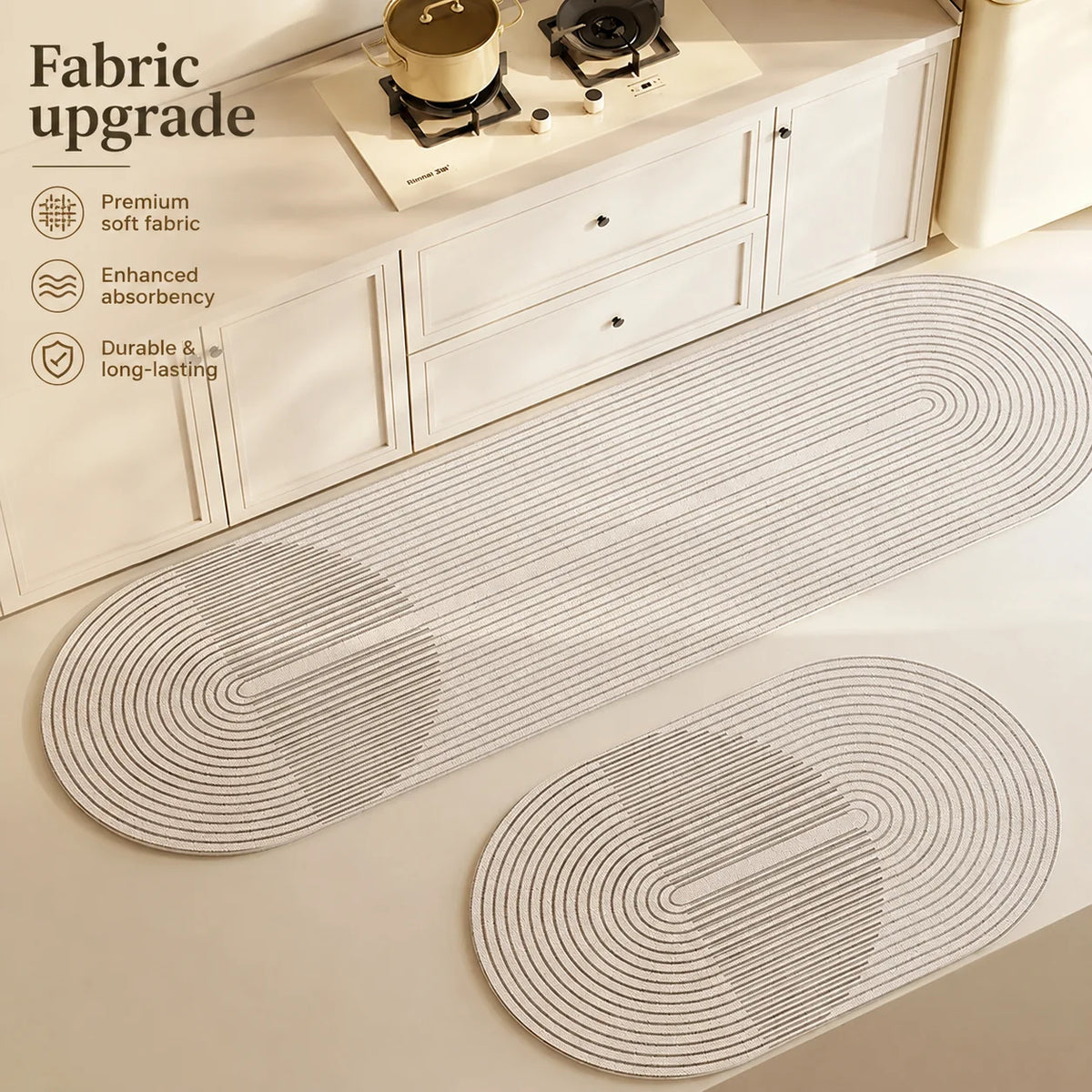 Kitchen Floor Mat, Absorbent Kitchen Runner Rug, Non-Slip Washable Anti-Fatigue Mat