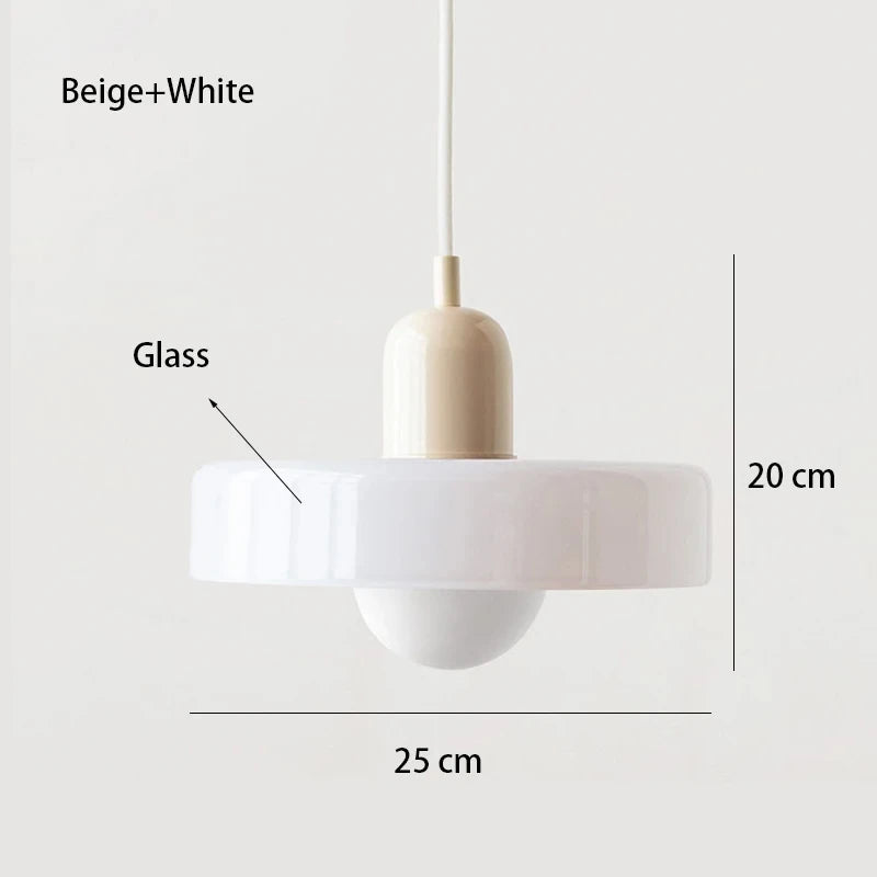 Bauhaus Glass Chandelier, Modern Dining Room Pendant Light, Nordic Ceiling Fixture