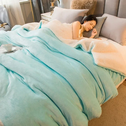Wool Throw Blanket, Woven Bed Throw, Warm Natural Layer for Sofa and Bedroom