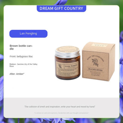 Aromatherapy Candle, Scented Glass Jar Candle, Slow Burning Home Fragrance