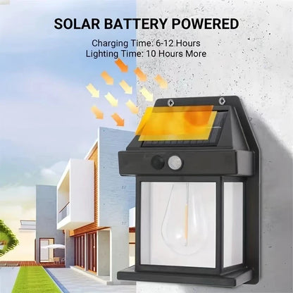 Solar Motion Sensor Wall Light, Outdoor Security Light, Garden and Fence Lighting
