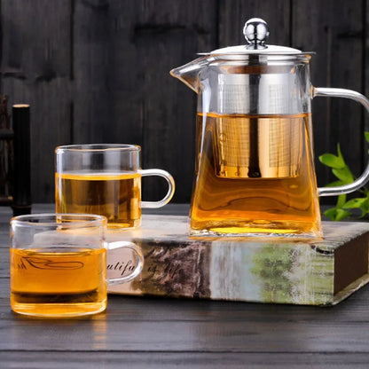 Glass Teapot with Infuser, Loose Leaf Tea Pot, Heat Resistant Borosilicate Server