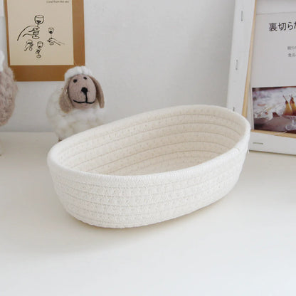 Woven Storage Basket, Fabric Storage Bin, Collapsible Organizer for Shelves and Closets