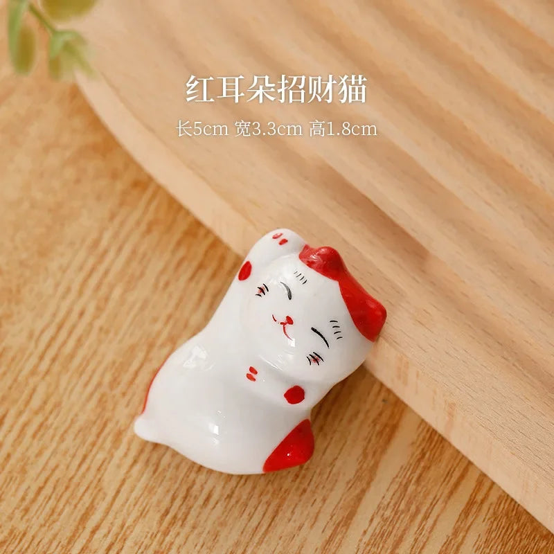 Ceramic Chopstick Holder, Chopstick Rest Set, Handmade Tableware Accent
