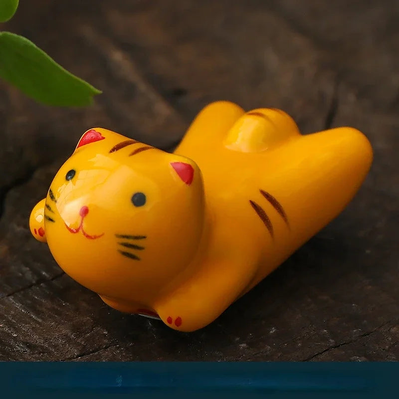 Ceramic Chopstick Holder, Chopstick Rest Set, Handmade Tableware Accent
