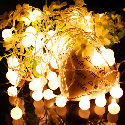 LED String Light Garland, Fairy Lights, Warm Ambient Decor for Bedroom and Patio