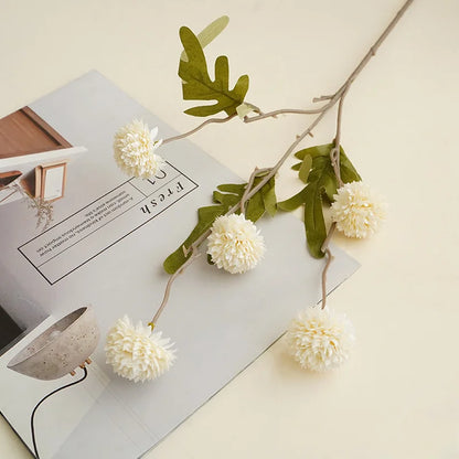 Artificial Autumn Chrysanthemum, Faux Flower Stems, Fall Table and Vase Decor