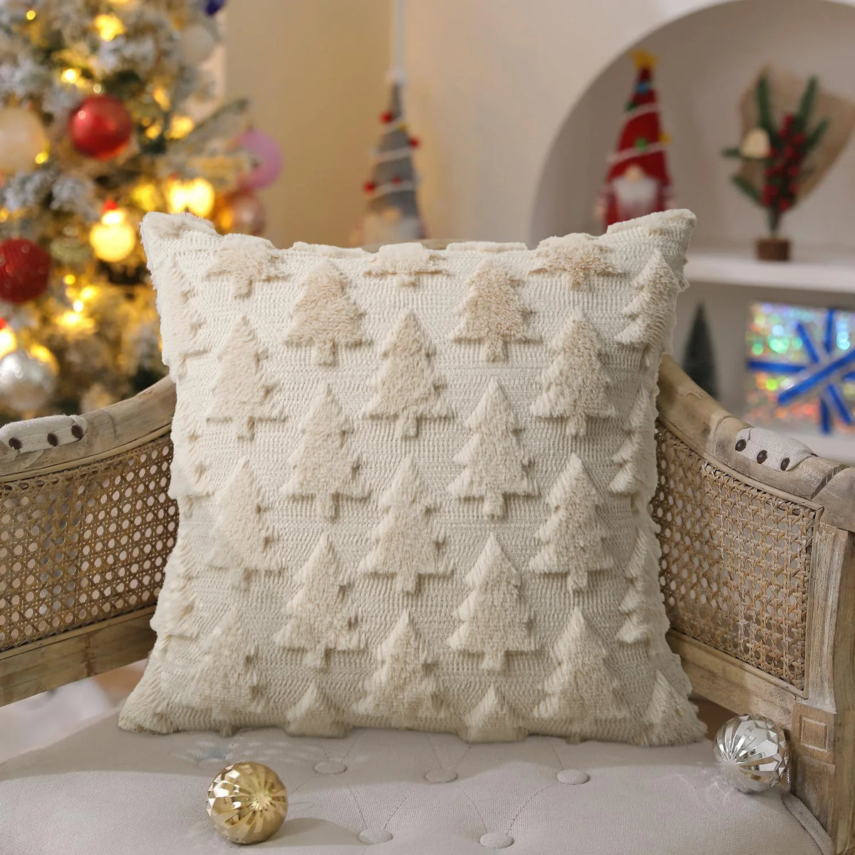 Seasonal Throw Pillow Covers, Faux Fur Cushion Cases, Autumn and Winter Sofa Accent