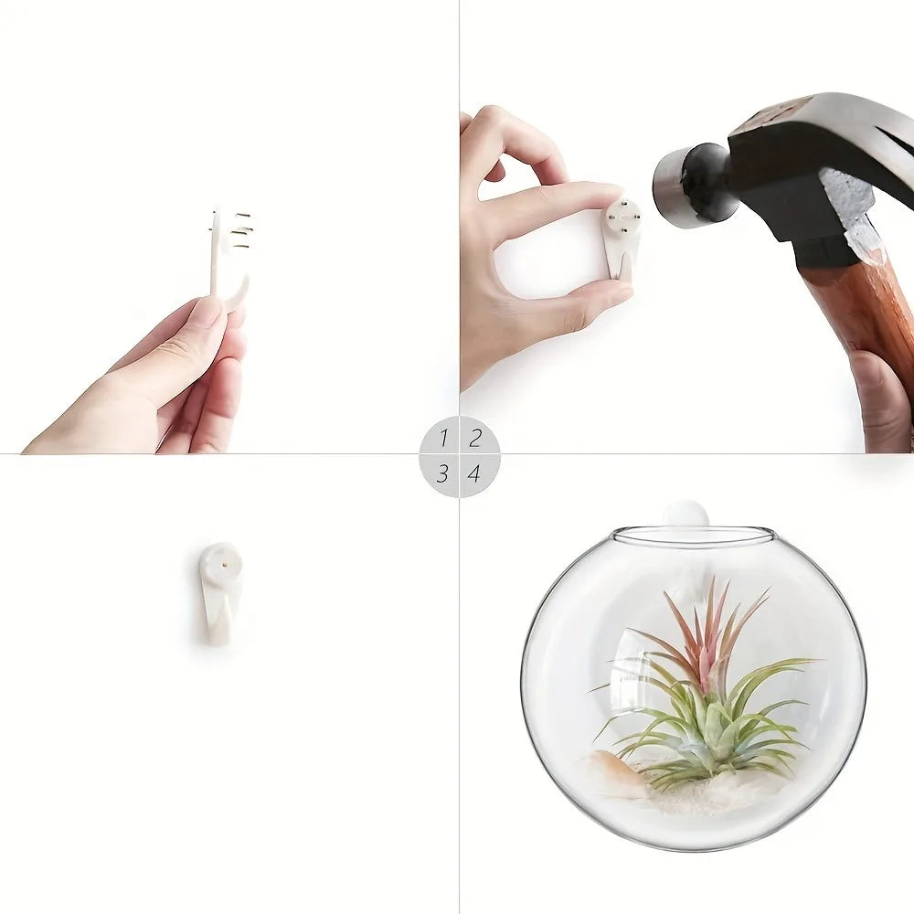 Hanging Glass Terrarium, Air Plant Globe, Geometric Planter for Window Display